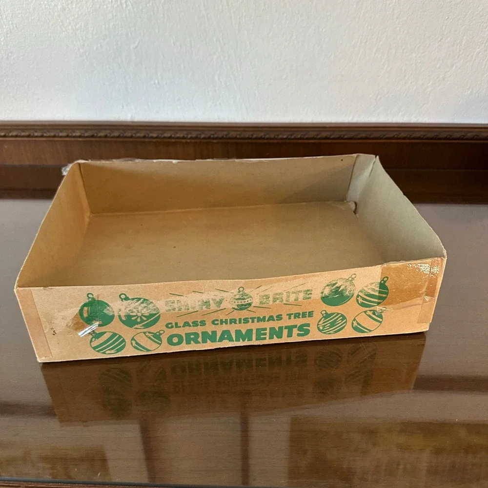 Vintage Shiny Brite Glass Christmas Ornament Box Base Max Eckardt & Sons 13x9x3